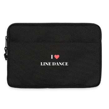 I love Line Dance - Motto Shirt - Laptop bag 13" - black - Front