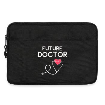 Future Doctor - Cadeau Étudiant Docteur - Sacoche pour ordinateur portable 13 pouces - noir - Devant