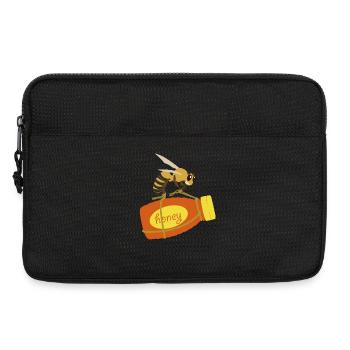 Honigbiene auf Honigflasche für Imker - Laptoptasche 13" - Schwarz - Vorne