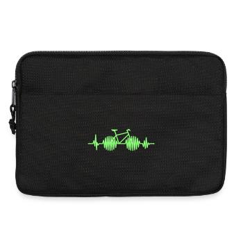 Neon Bicycle Heartbeat - Laptop bag 13" - black - Front