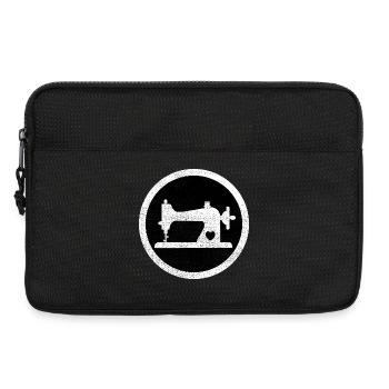 Vintage sewing machine - Laptop bag 13" - black - Front