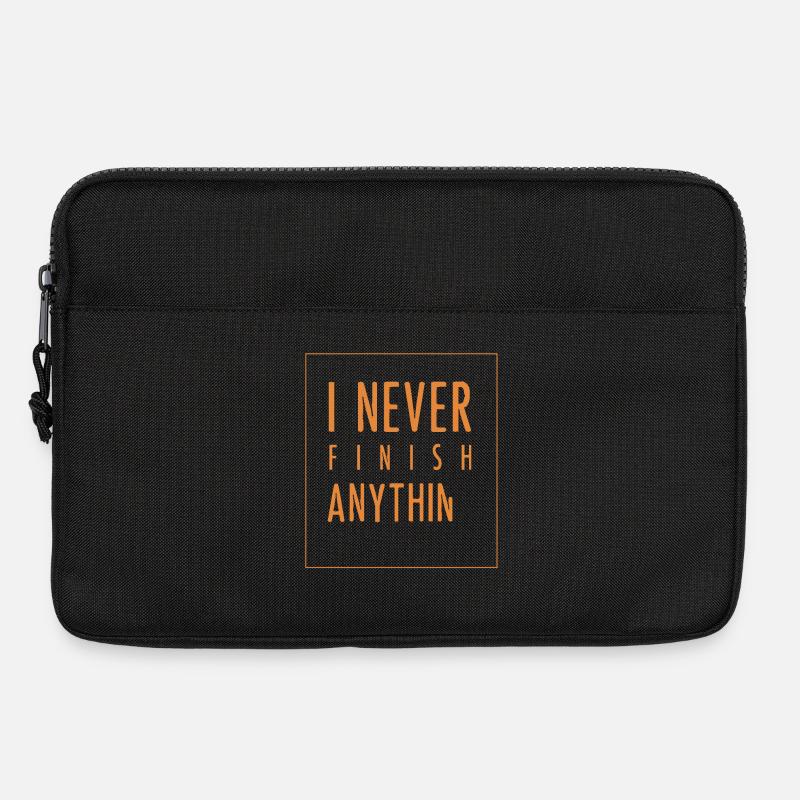 I Never Finish Anything - Laptoptasche 13" - Schwarz