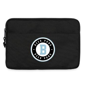 Beer Pong Badge Blue Logo - Laptop bag 13" - black - Front