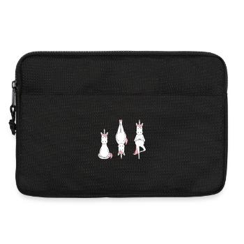 Einhörner in meditativer Pose - Laptoptasche 13" - Schwarz - Vorne