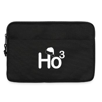 Logo de Noël Ho3 avec casquette - Sacoche pour ordinateur portable 13 pouces - noir - Devant