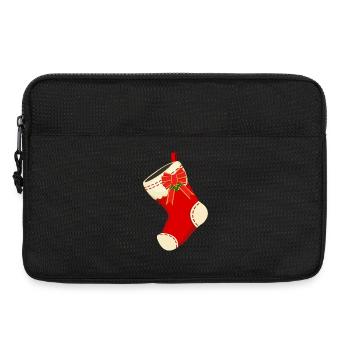 Chaussette de Noël Bas de Noël Père Noël Noël - Sacoche pour ordinateur portable 13 pouces - noir - Devant