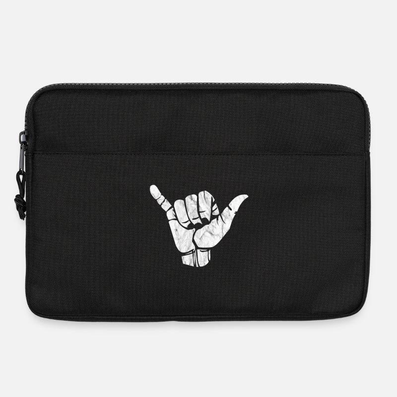 Shaka Handzeichen Hang - Laptoptasche 13" - Schwarz