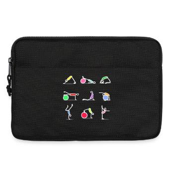 Pilates exercise workout fitness workout cardio - Laptop bag 13" - black - Front