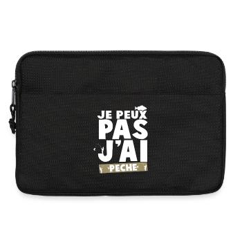 Je Peux Pas J'ai Peche - Sacoche pour ordinateur portable 13 pouces - noir - Devant