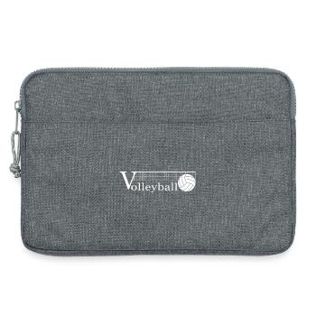 Le volley-ball, le truc avec le filet. Et au-dessus. - Sacoche pour ordinateur portable 13 pouces - gris chiné - Devant