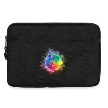 Farbenfrohe Kaleidoskop-Verschmelzung - Laptoptasche 13" - Schwarz - Vorne