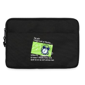 Schlagermusik Schlagerfan Schlager Wecker Spruch - Laptoptasche 13" - Schwarz - Vorne