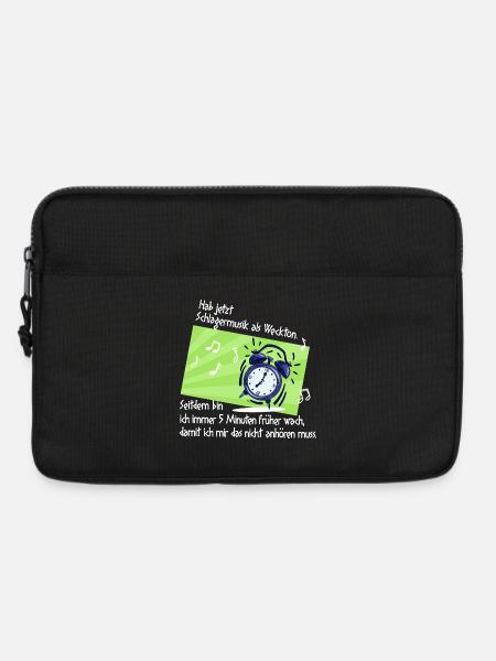 Schlagermusik Schlagerfan Schlager Wecker Spruch - Laptoptasche 13" - Schwarz