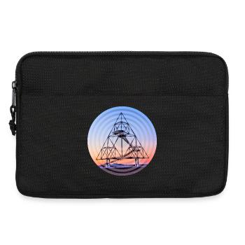 Tetrahedron circles - Laptop bag 13" - black - Front