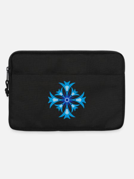 stilisierte Kornblume - Laptoptasche 13" - Schwarz