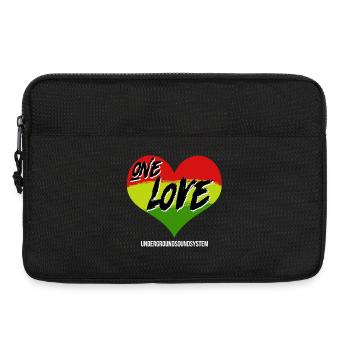 One Love Graffiti Heart Rainbow - Laptop bag 13" - black - Front