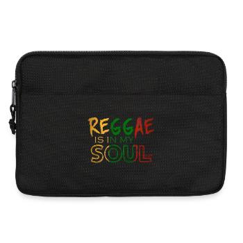 Reggae Seele in bunten Farben - Laptoptasche 13" - Schwarz - Vorne