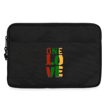 One Love Reggae Ribbon - Laptop bag 13" - black - Front