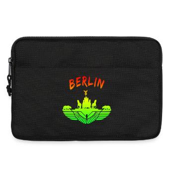 Berlin Design / Berlin Bear Brandenburg Gate - Laptop bag 13" - black - Front