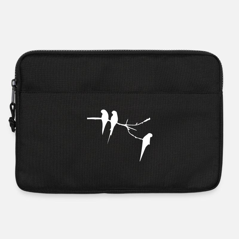 Vögel auf dem Ast - Laptoptasche 13" - Schwarz