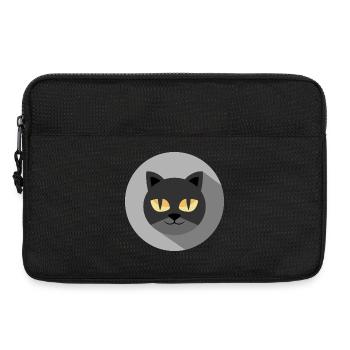 katze katzen Nacht Augen comic cartoon Symbol icon - Laptoptasche 13" - Schwarz - Vorne