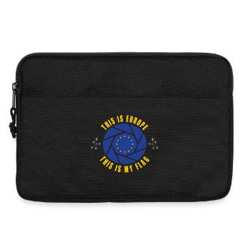 Europe Design / Drapeau Européen Bruxelles - Sacoche pour ordinateur portable 13 pouces - noir - Devant