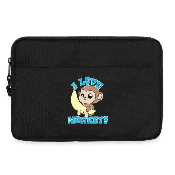 monkeys - Laptop bag 13" - black - Front