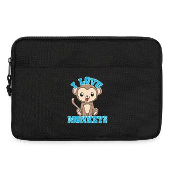 monkeys - Laptop bag 13" - black - Front