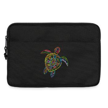 Schildkröte Vintage Hawaiian Tribal Sea Turtle - Laptoptasche 13" - Schwarz - Vorne