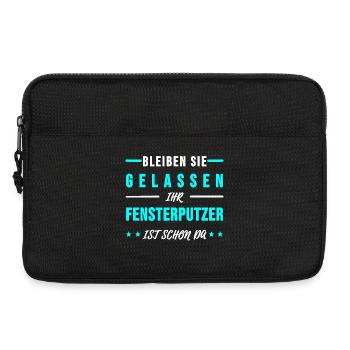 Fensterputzer Gebäudereiniger Sprüche Geschenk - Laptoptasche 13" - Schwarz - Vorne