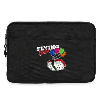 Running Sushi Flying Spruch Japan Essen Lustig - Laptoptasche 13" - Schwarz - Vorne