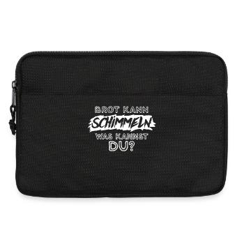 Brot kann schimmeln Was kannst Du? Spruch Aggro - Laptoptasche 13" - Schwarz - Vorne