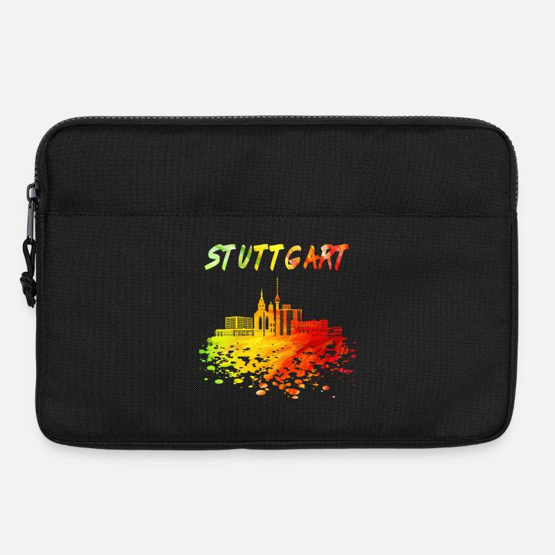 Stuttgart Skyline / Schwaben Stadt Schwarzwald - Laptoptasche 13" - Schwarz