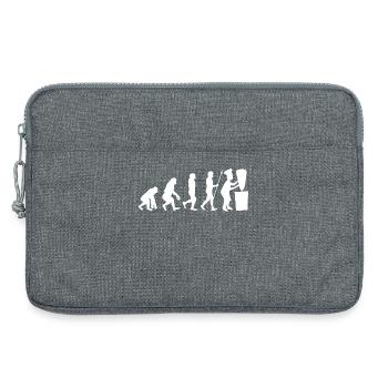 Kebab Evolution Kebap Döner Spieß Lustig Essen - Laptoptasche 13" - Grau meliert - Vorne