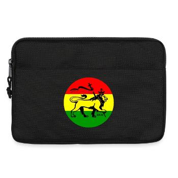 Lion de Juda dans le style rastafari - Sacoche pour ordinateur portable 13 pouces - noir - Devant