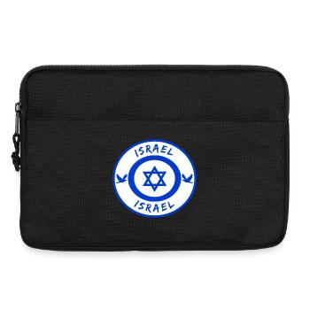 Israël cercle avec pavillon national cadeau - Sacoche pour ordinateur portable 13 pouces - noir - Devant