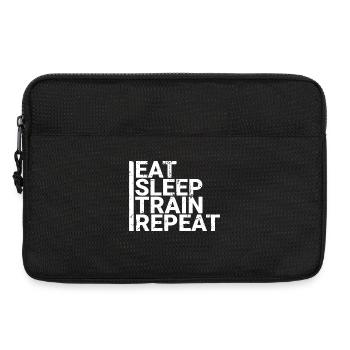 Eat Sleep Train Repeat - Laptop bag 13" - black - Front