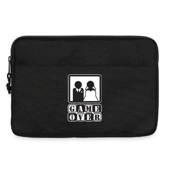 Bachelor party Bachelorette Game Over saying - Laptop bag 13" - black - Front