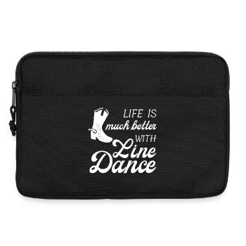 Geschenkidee: Live is much better with Line Dance - Laptoptasche 13" - Schwarz - Vorne
