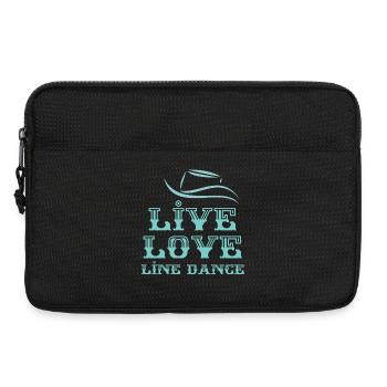 Line Dancer Motto: Live, Love, Line Dance - Laptoptasche 13" - Schwarz - Vorne