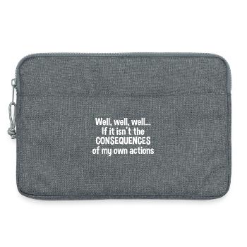 Lustige Sprüche - Laptoptasche 13" - Grau meliert - Vorne
