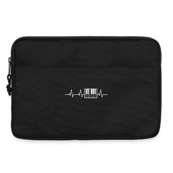 Battement de coeur de piano - Sacoche pour ordinateur portable 13 pouces - noir - Devant