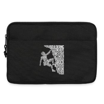 Boulder Klettern Bergsteigen Felswand Bergsteiger - Laptoptasche 13" - Schwarz - Vorne