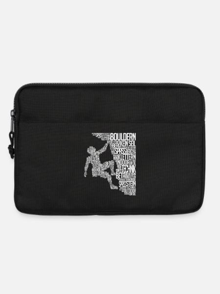 Bergsteiger Boulder Kletterer Klettern Felswand - Laptoptasche 13" - Schwarz