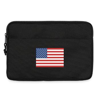 american flag - Laptop bag 13" - black - Front