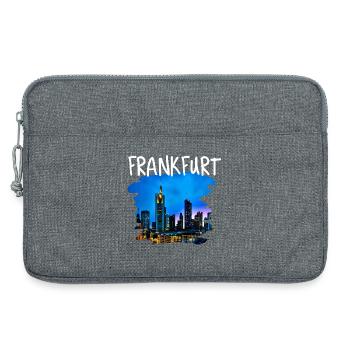 Skyline de Francfort - Sacoche pour ordinateur portable 13 pouces - gris chiné - Devant