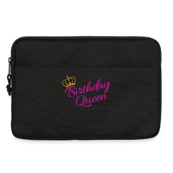 Déclaration d'anniversaire de partenaire reine drôle - Sacoche pour ordinateur portable 13 pouces - noir - Devant
