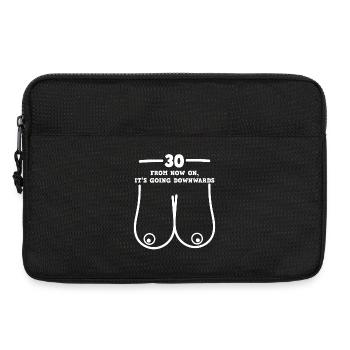 30. Geburtstag Busen Dreißig Jahre Alt Zahl Spruch - Laptoptasche 13" - Schwarz - Vorne