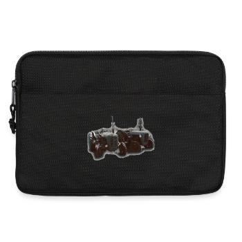 Traktorenduo im Feld - Laptoptasche 13" - Schwarz - Vorne