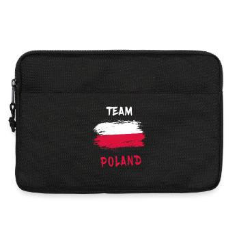 Team Polen / Flagge - Laptoptasche 13" - Schwarz - Vorne